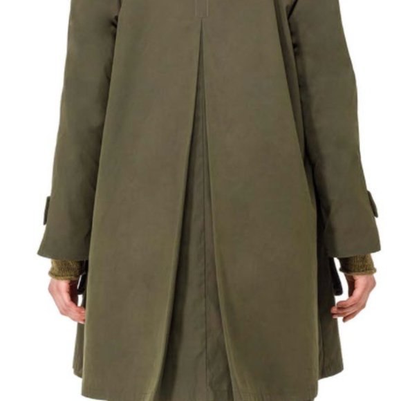 Max Studio Dark Green Button Tab-Sleeve Pocket Coat (XS) NWT - Picture 2 of 2